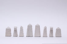Soda Fired Chess Set with 'Pick-up Stick' Relief Design