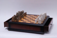 Soda Fired Chess Set with 'Pick-up Stick' Relief Design