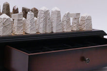 Soda Fired Chess Set with 'Pick-up Stick' Relief Design