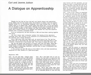 A Dialogue on Apprenticeship